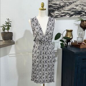 Michael Kors Black and White Backless Dress